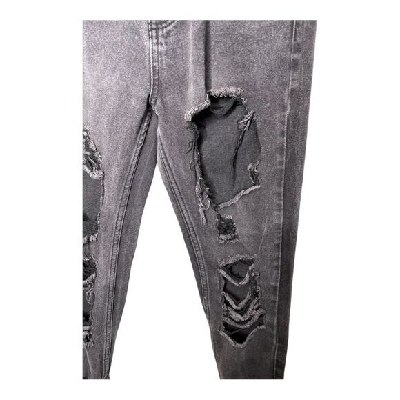 The Rockn Rev Stop Playin' Distressed Mom Jeans Black size 6 - Picture 2 of 5